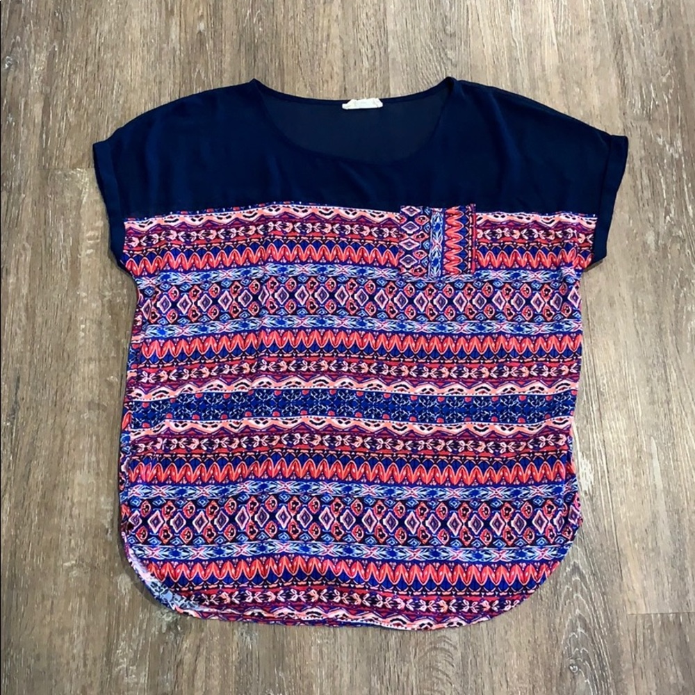 Dept 222 Short Sleeve Blouse-EUC-Sz L